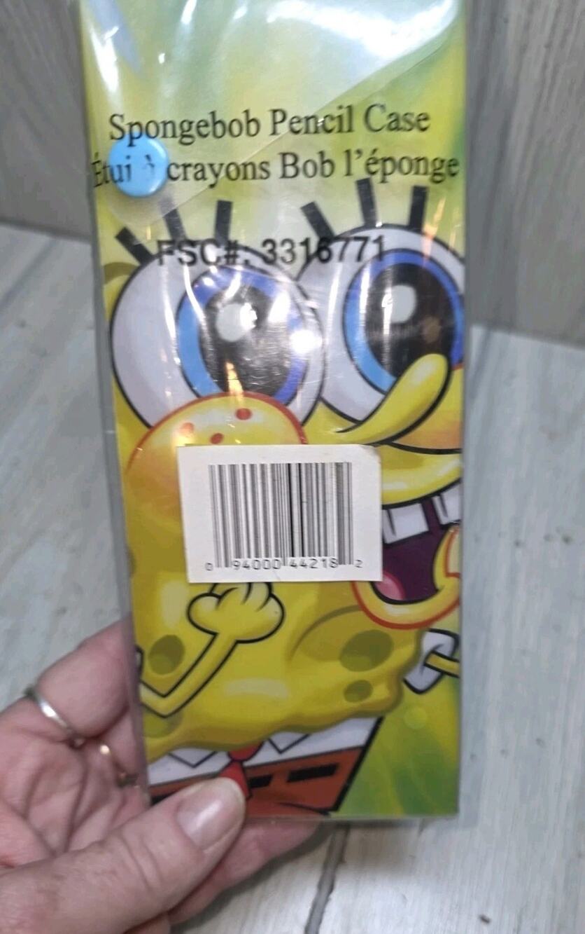 SpongeBob SquarePants Plastic Pencil Case Nickelodeon School Supplies New